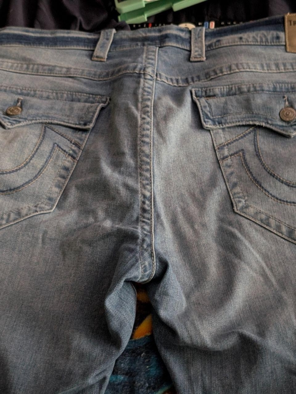 True Religion Men's Light Wash Relaxed 'Geno' Jeans